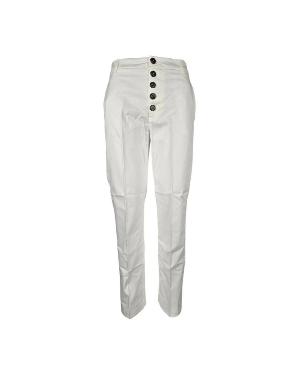 Dondup Gray Straight Trousers