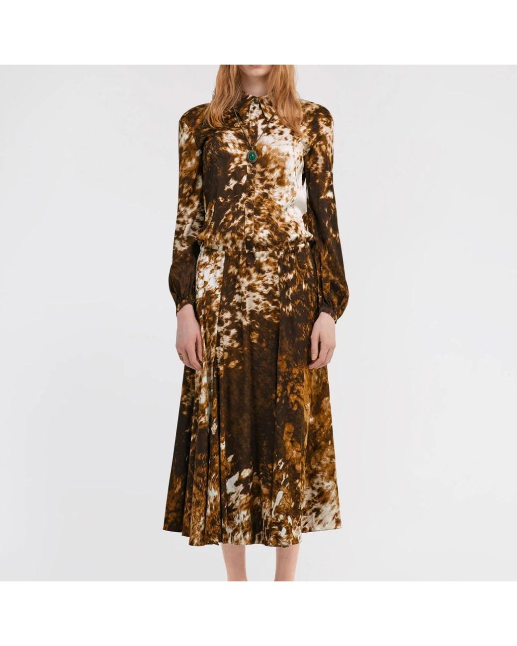 Roberto Cavalli Brown Midi Dresses