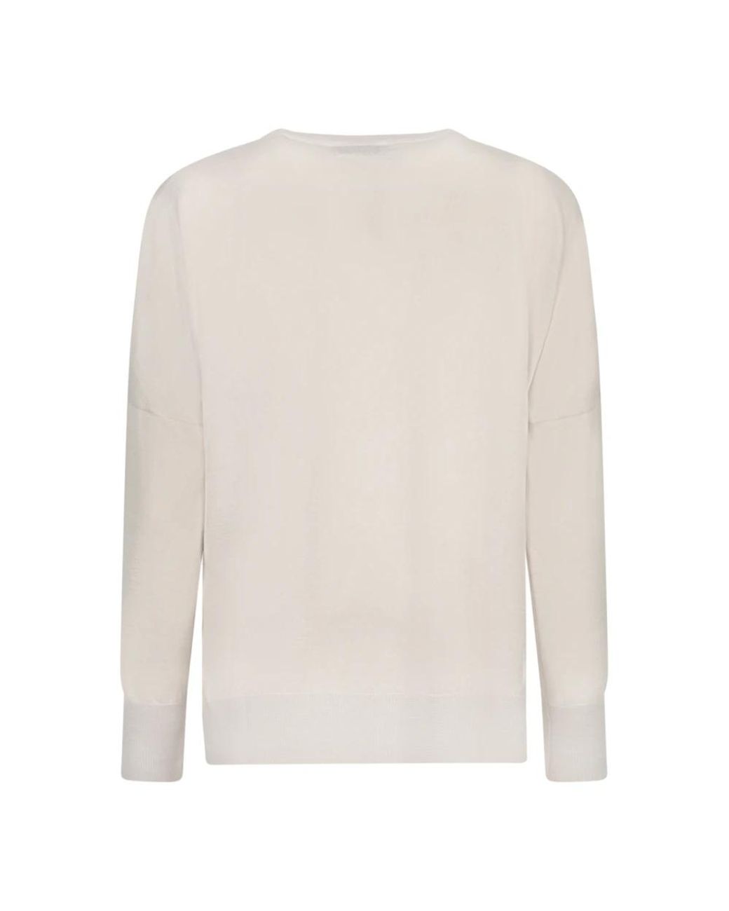 Blanca Vita White Round-Neck Knitwear