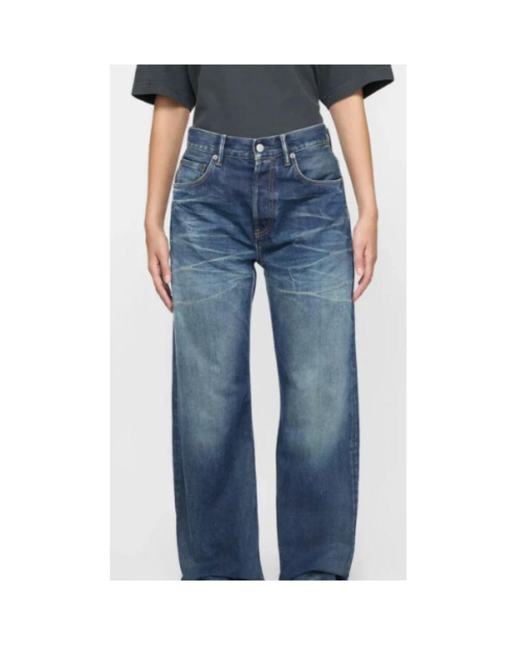 Acne Blue Wide Jeans
