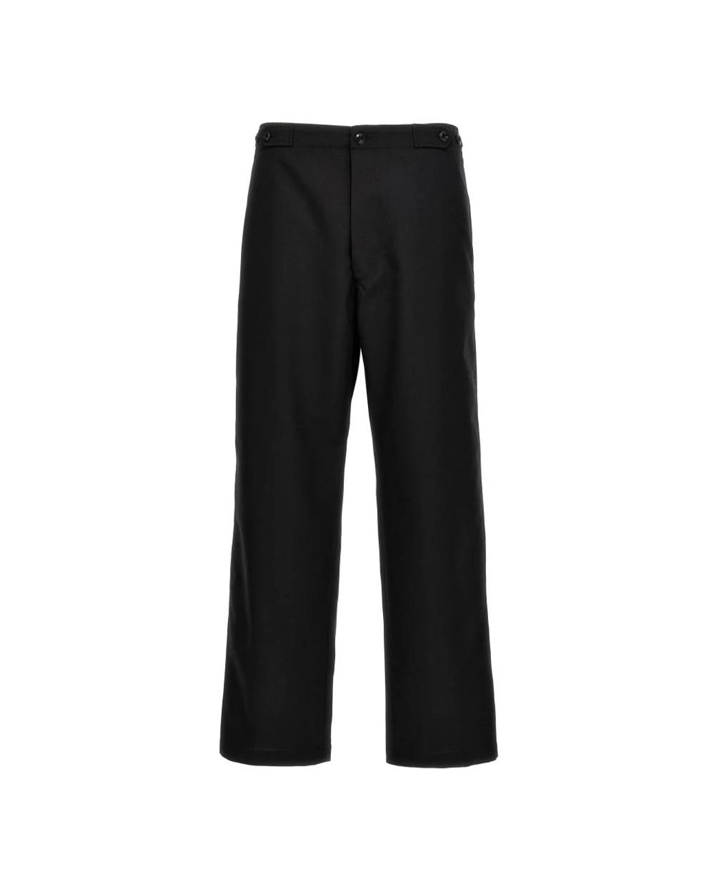 Cellar Door Black Straight Trousers for men