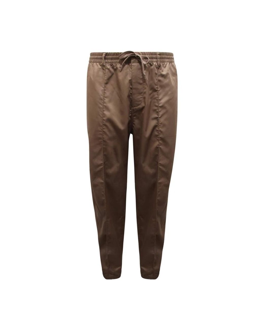 Emporio Armani Brown Slim-Fit Trousers for men