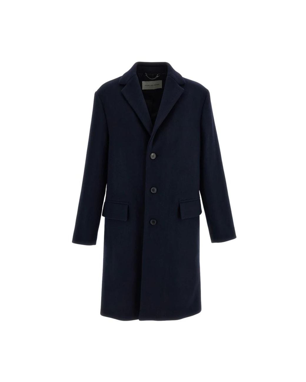 Dries Van Noten Blue Single-Breasted Coats for men
