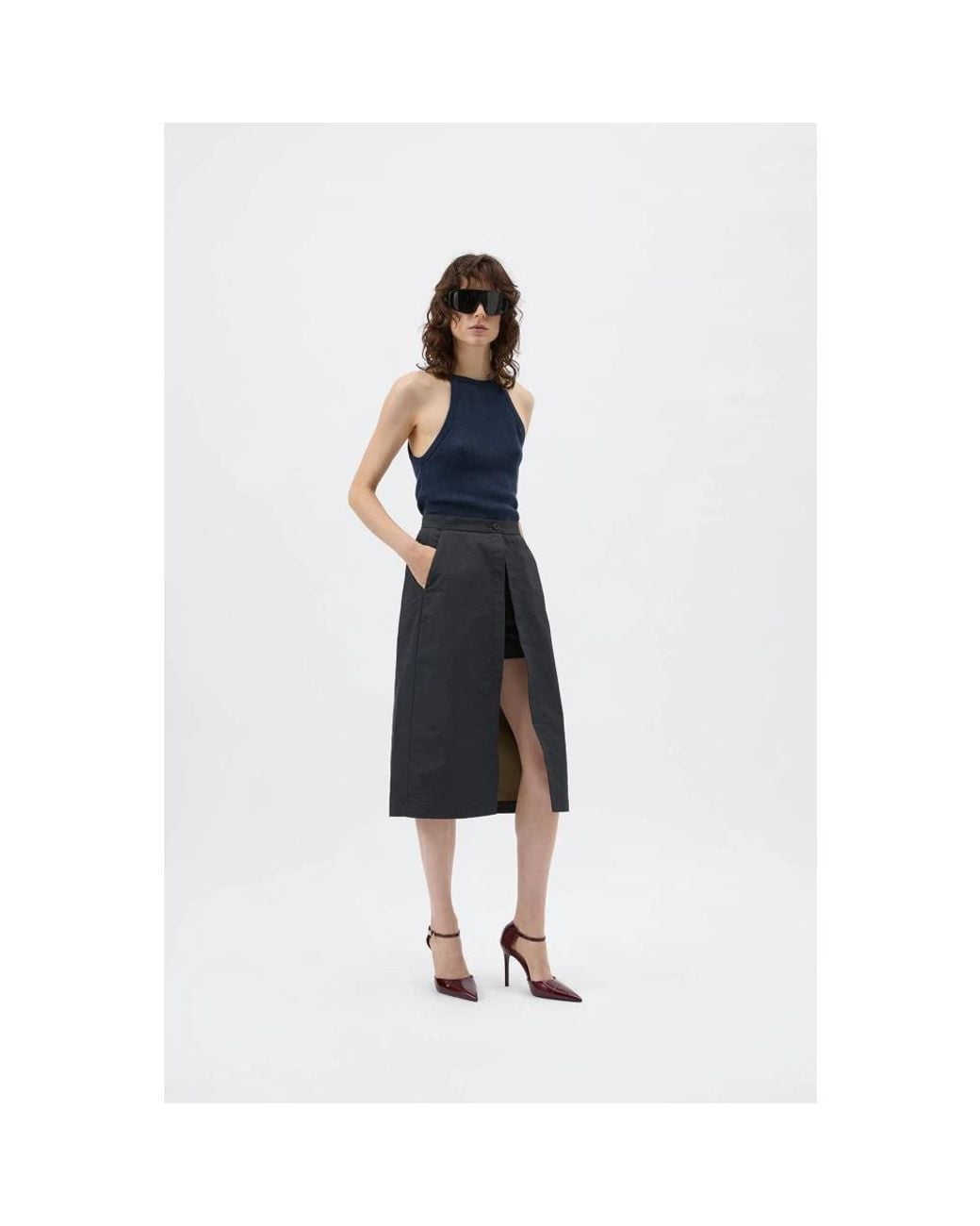 Halfboy Blue Sleeveless Tops