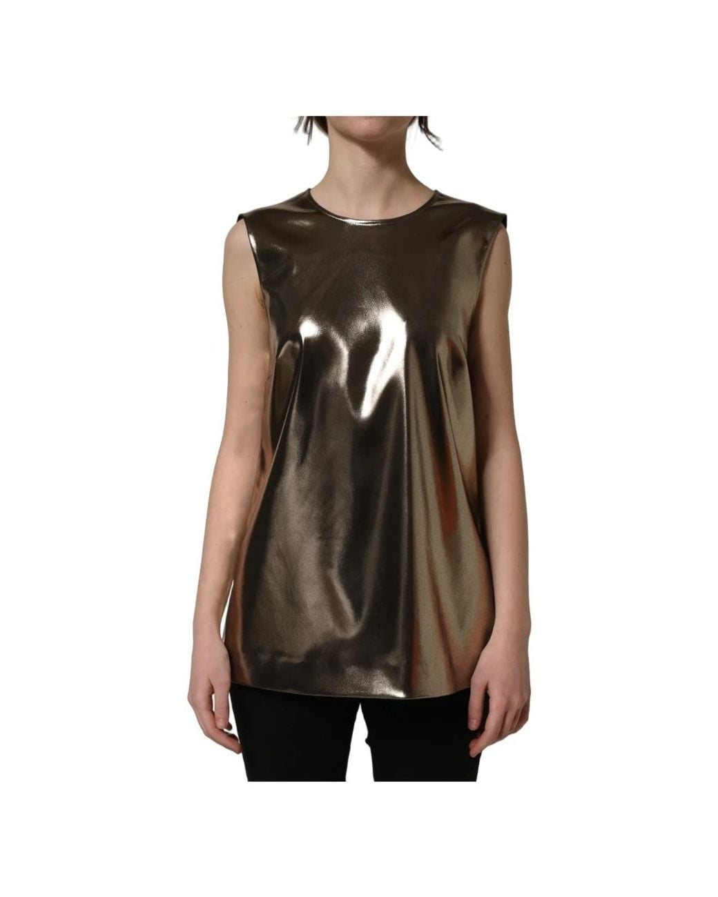 Dolce & Gabbana Brown Sleeveless Tops