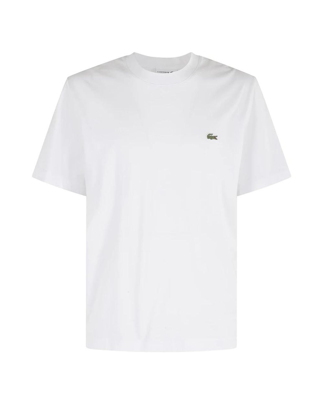 Lacoste Tops ,Wit ,Katoen Katoenen T-Shirt in het White voor heren