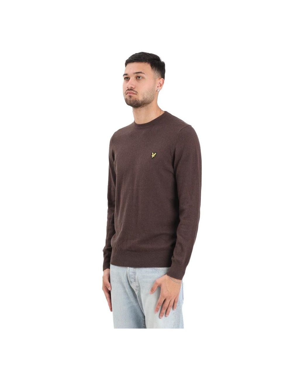 Lyle & Scott Brown Round-Neck Knitwear for men