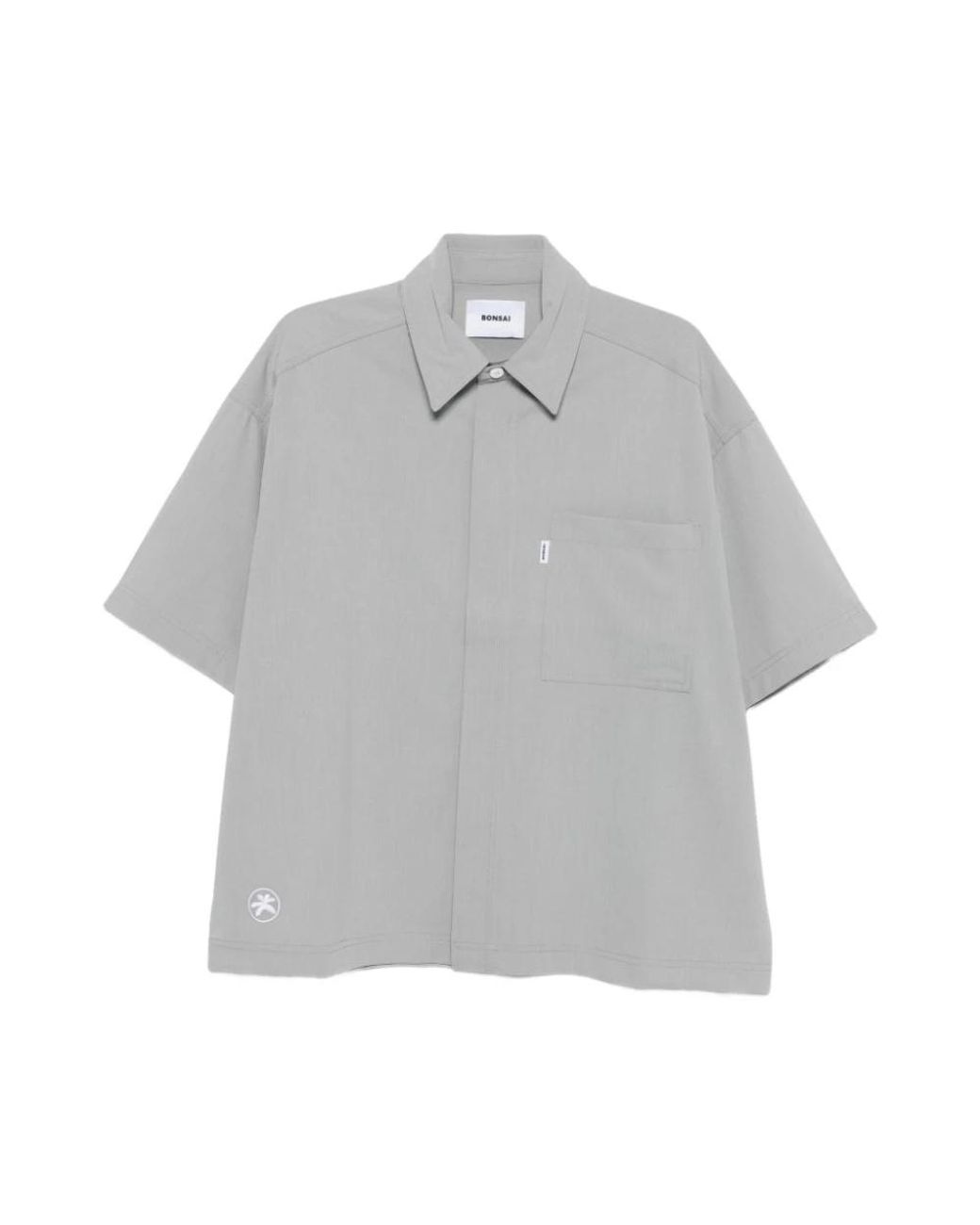 Bonsai Gray Short Sleeve Shirts for men