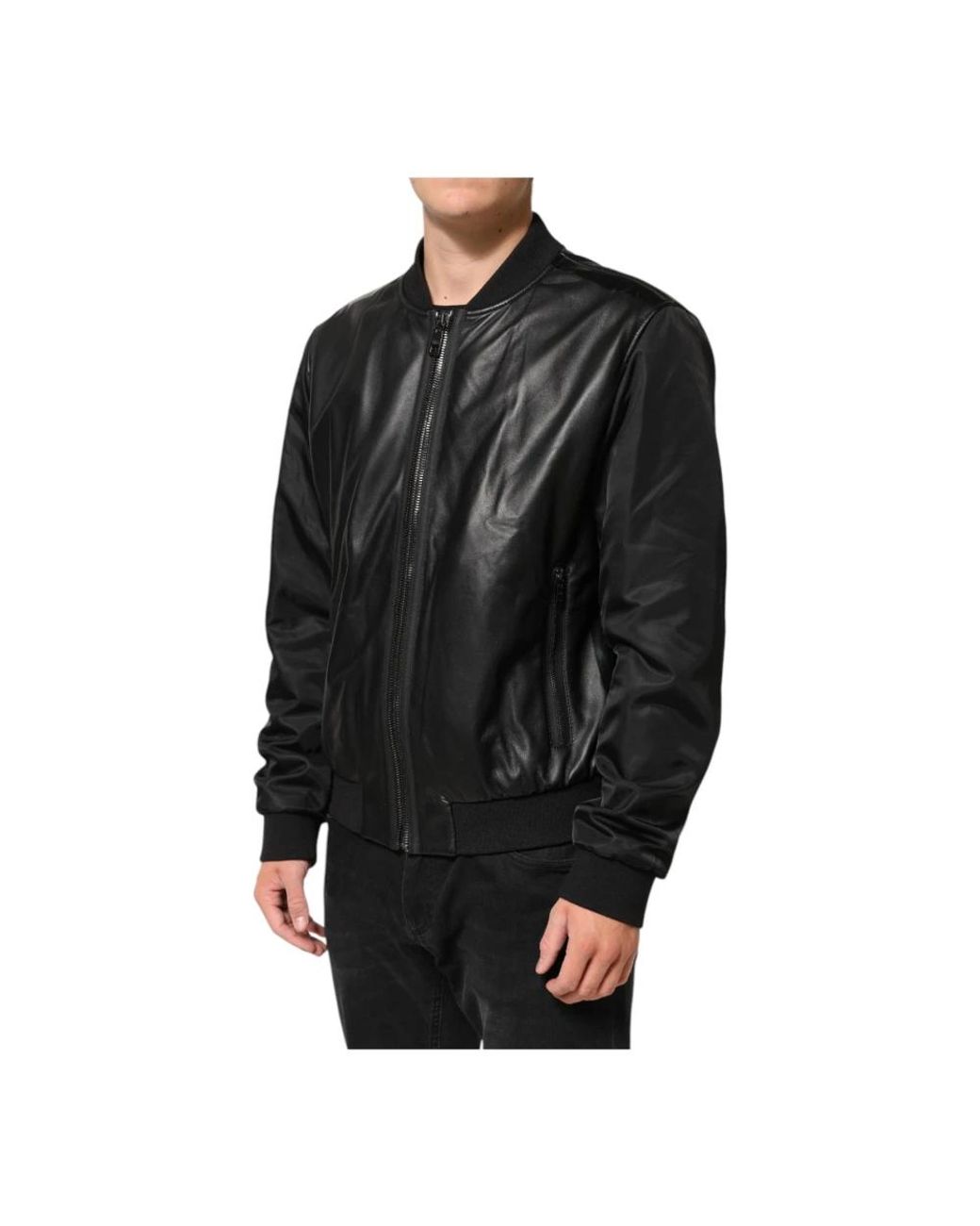 Dolce & Gabbana Black Bomber Jackets for men