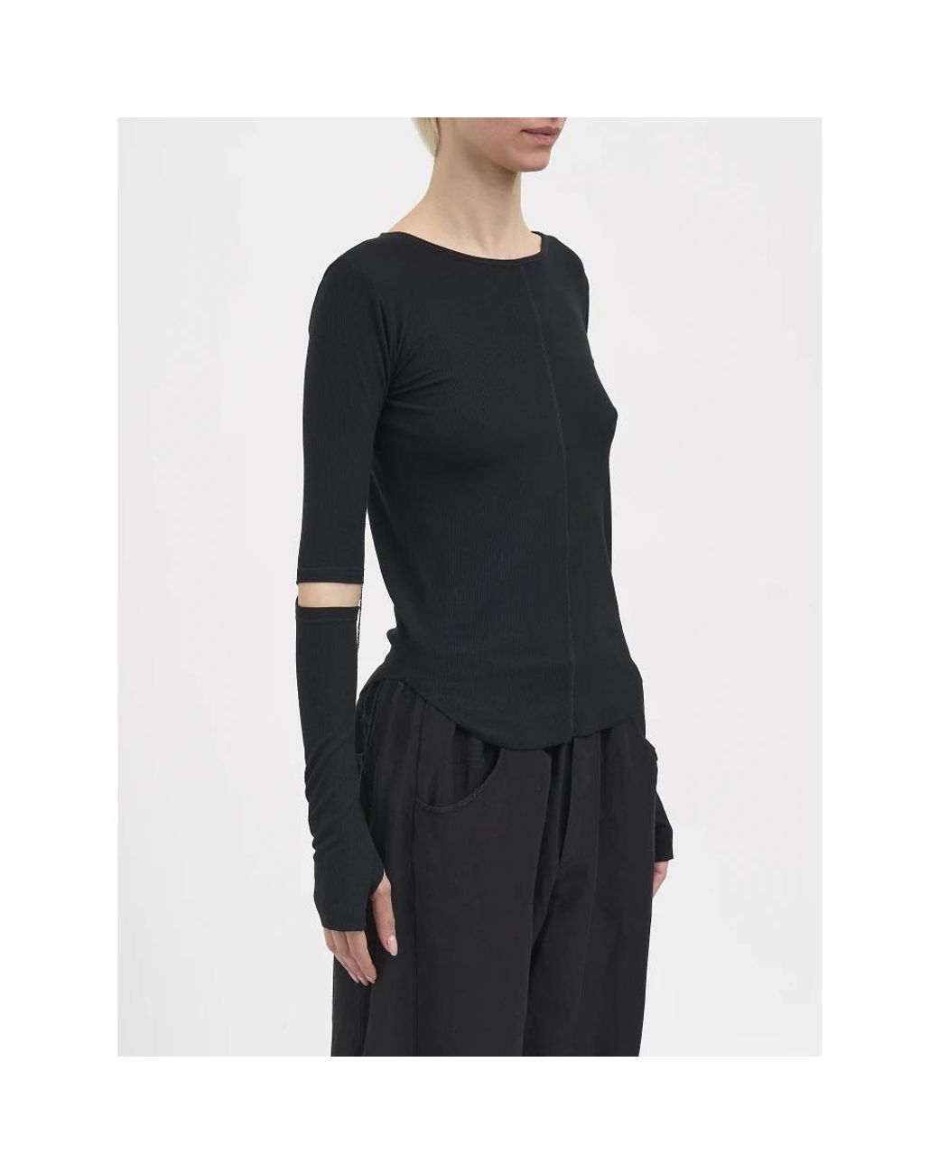 Andrea Ya'aqov Black Round-Neck Knitwear