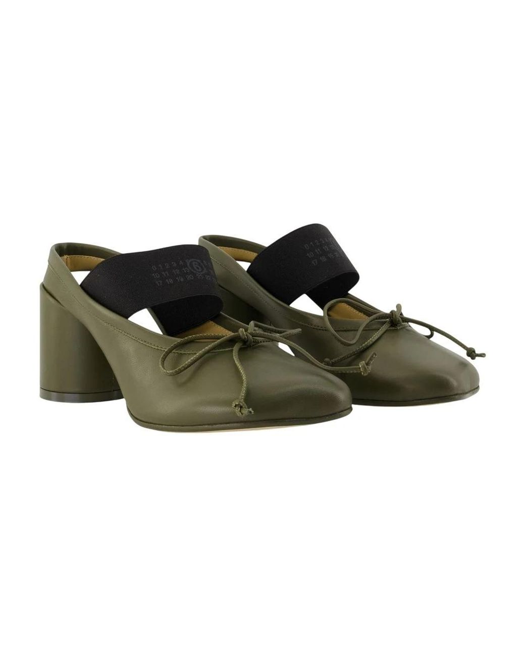 MM6 by Maison Margiela Green Heeled Mules