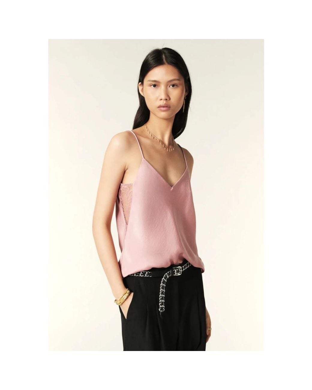 Sleeveless Tops Ba&sh de color Pink