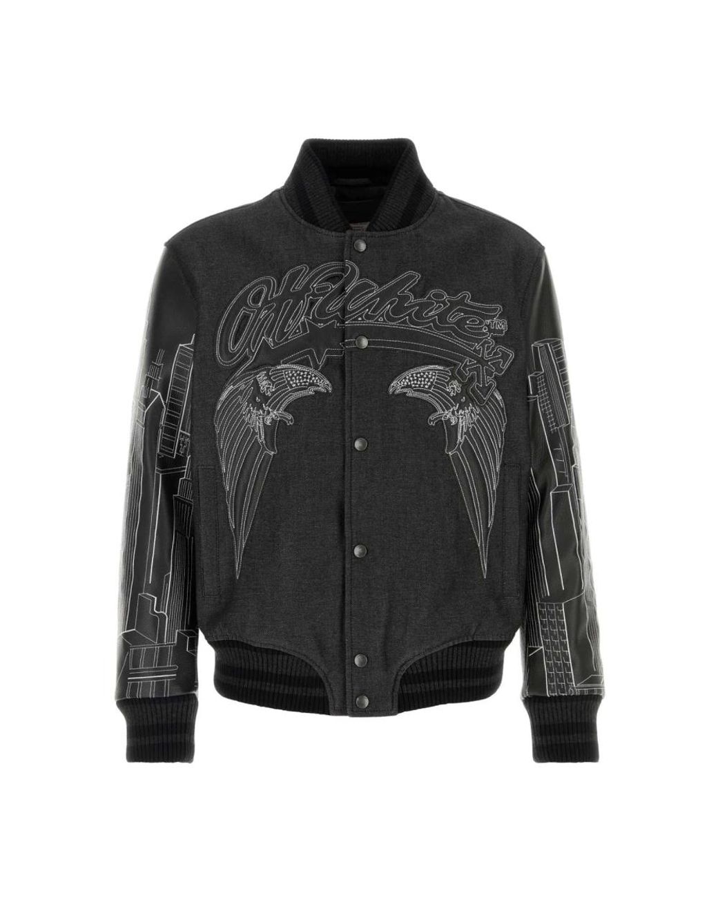 Off-White c/o Virgil Abloh Black Bomber Jackets for men
