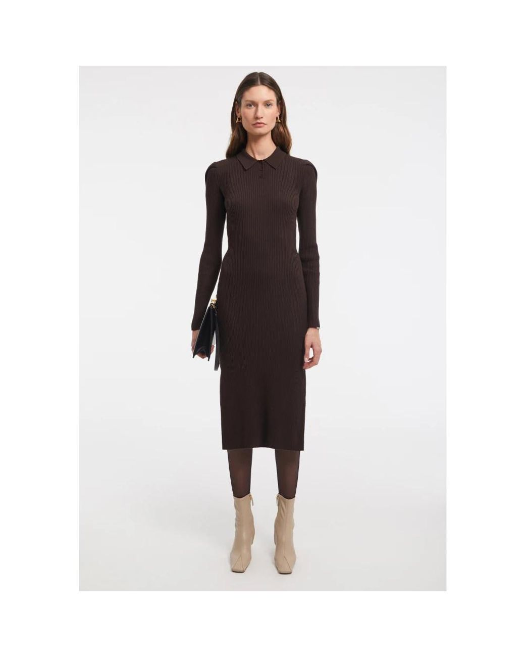 Aeron Black Knitted Dresses
