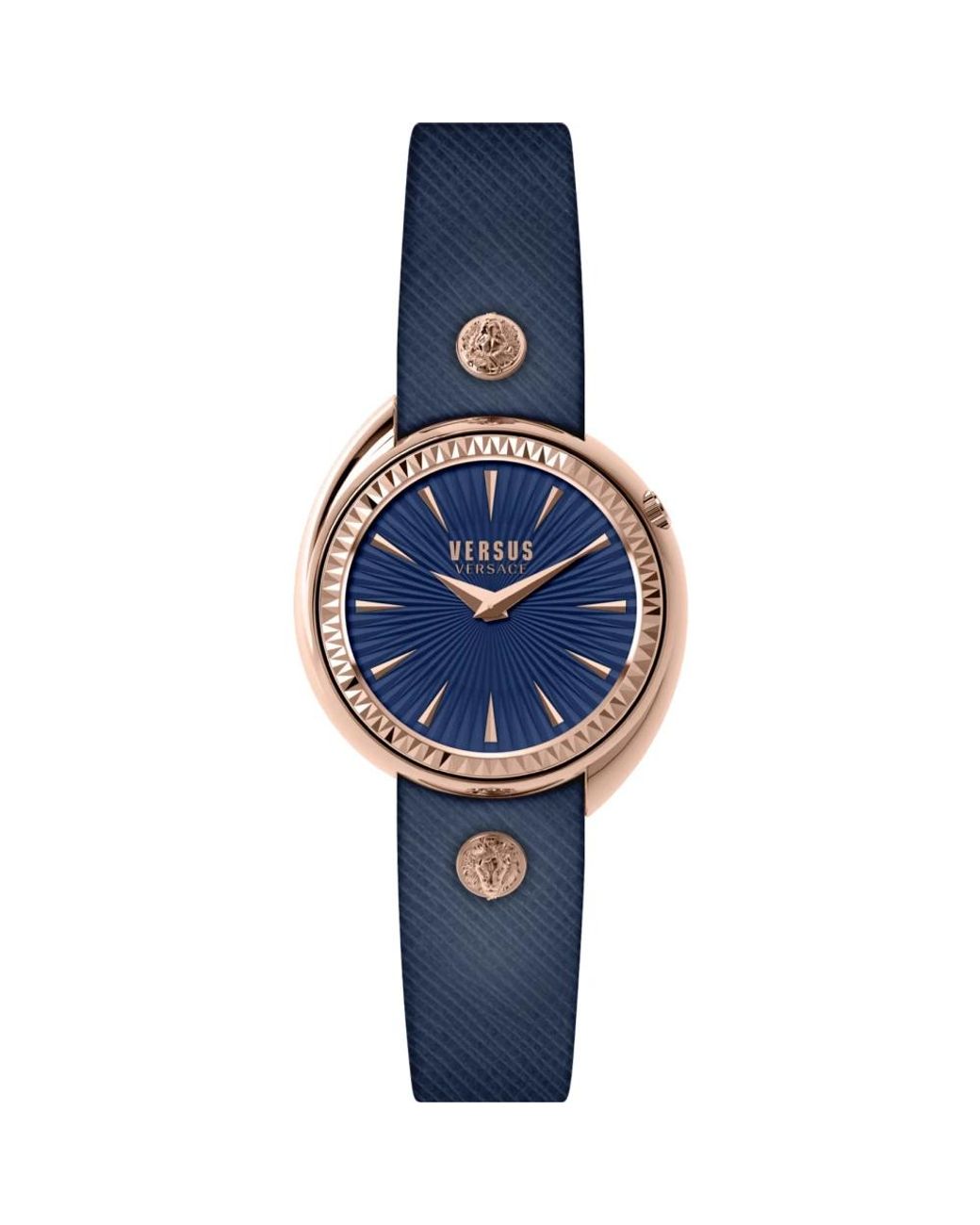 Versus Accessoires ,Blauw ,Leer Tortona Dameshorloge Blauw Leer in het Blue