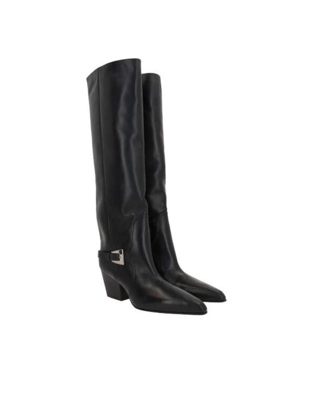 Paris Texas Black Cowboy & Biker Boots
