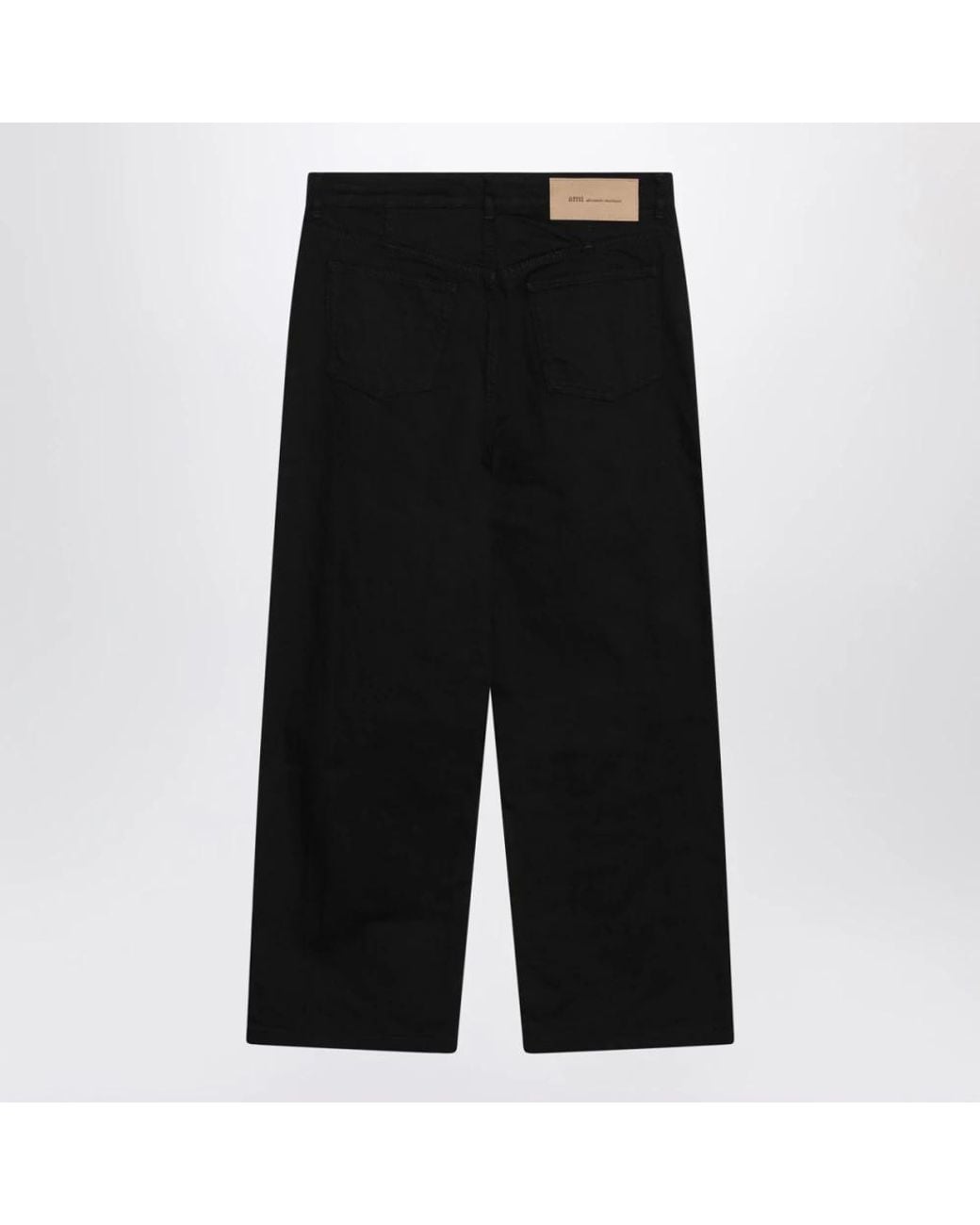 AMI Black Straight Fit Jeans for men