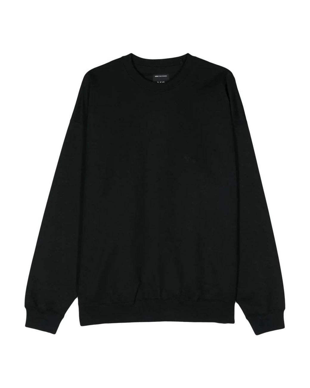 Y-3 Hoodies & Sweatvesten ,Zwart ,Katoen Fl Crew Sweat in het Black voor heren