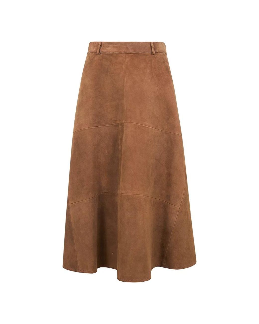 Semicouture Brown Leather Skirts