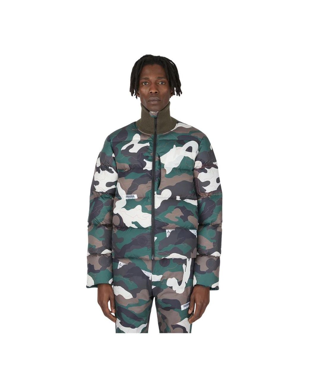 KANGHYUK Jassen ,Veelkleurig ,Polyester Airbag Patched Down Jacket in het Gray voor heren