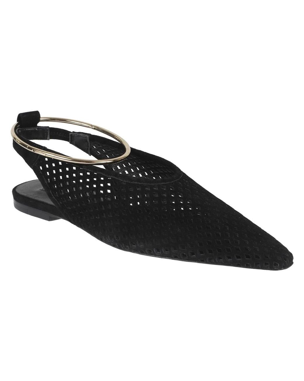 Jil Sander Black Ballerina Shoes
