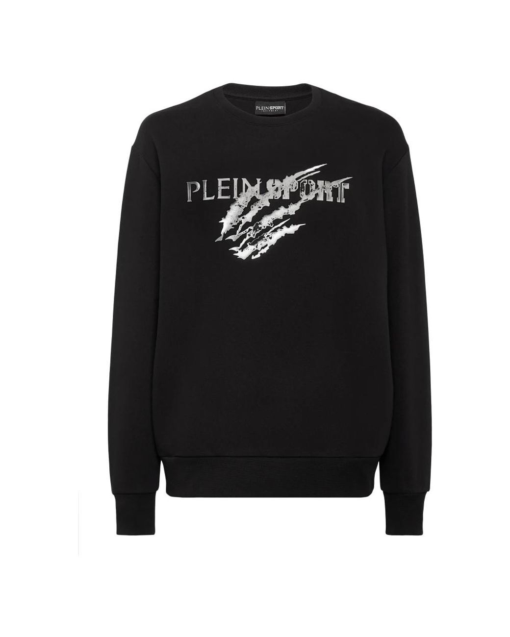 Philipp Plein Fitness ,Zwart ,Katoen Sweatshirt Scratch in het Black voor heren