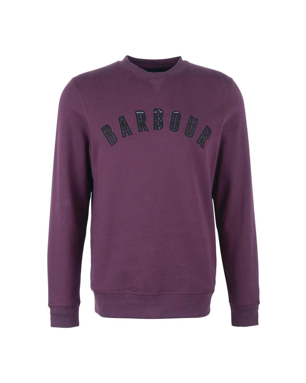 Barbour Purple Debson Crew Neck Sweatshirt Fig M for men
