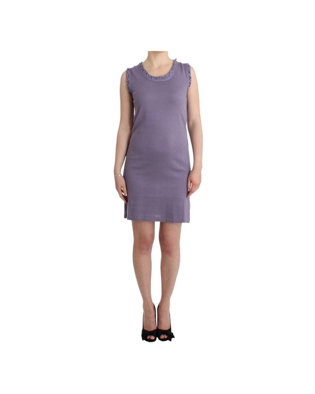 John Galliano Purple Short Dresses