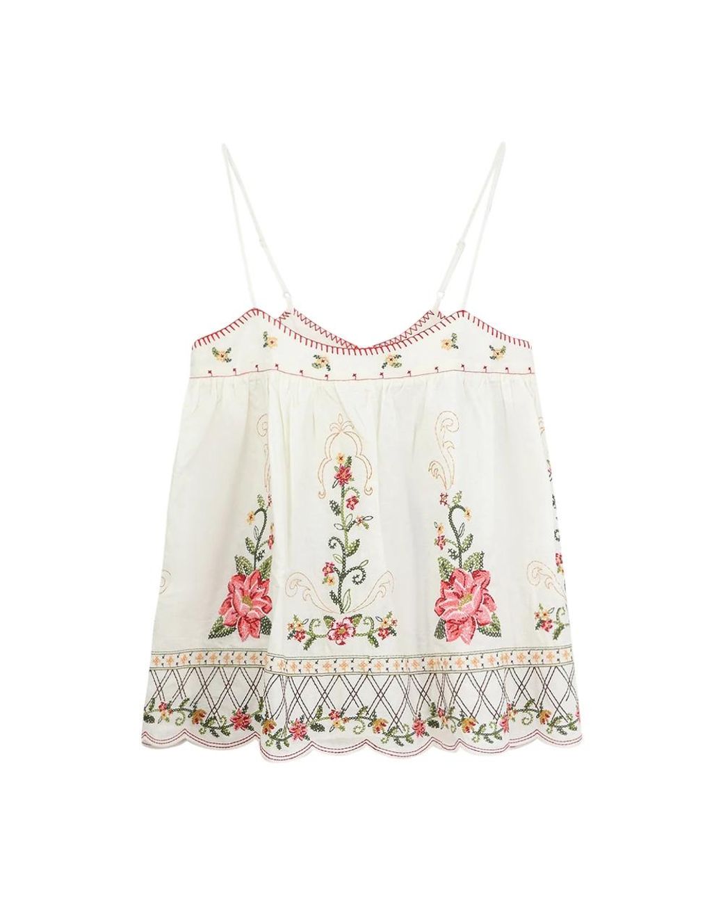 Farm Rio White Sleeveless Tops
