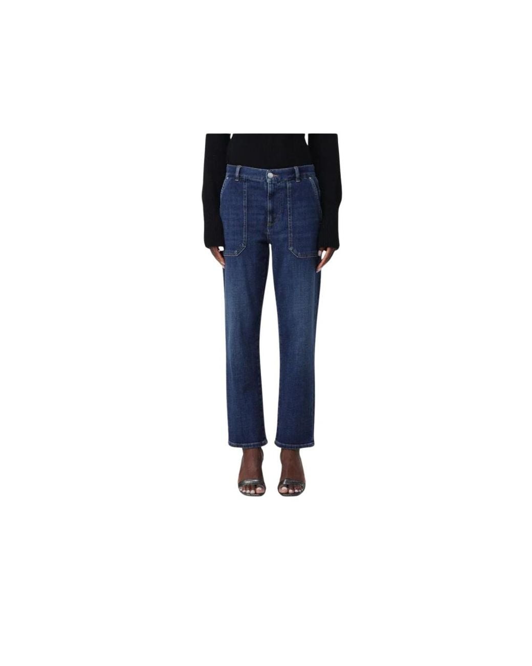 Pinko Blue Straight Fit Jeans