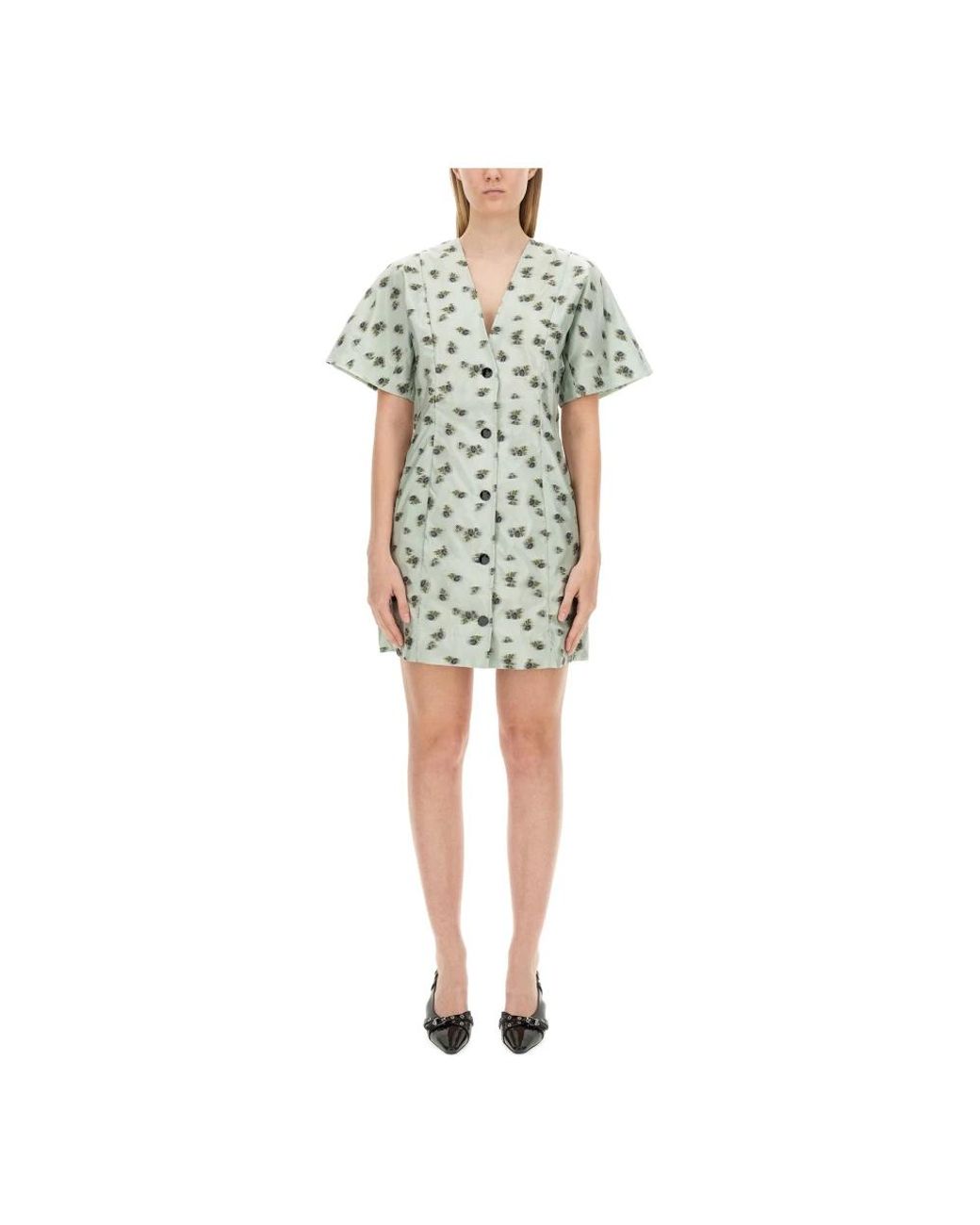 Ganni Green Short Dresses