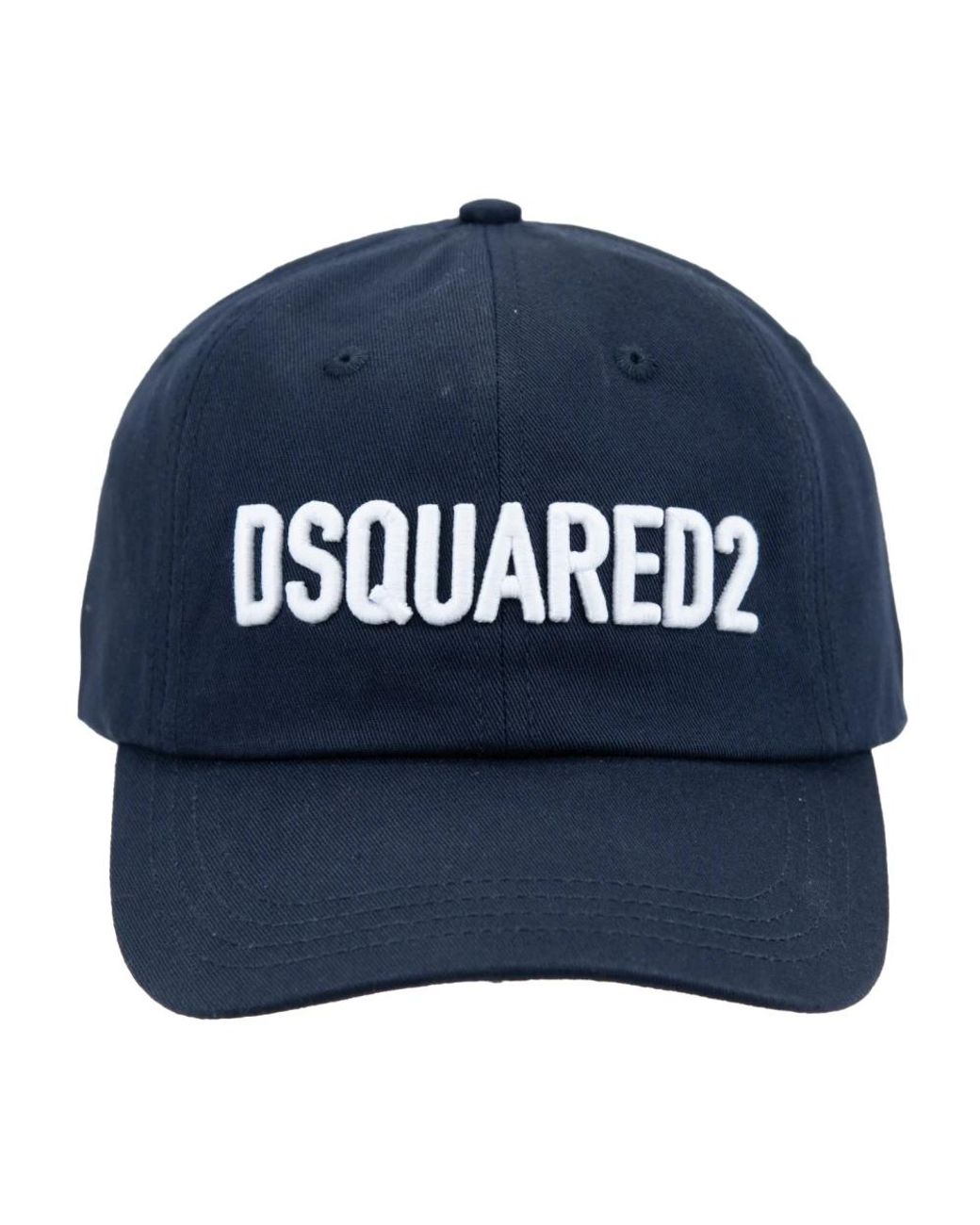 DSquared² Accessoires ,Blauw ,Katoen Embossed Logo Baseball Cap Fibbia in het Blue