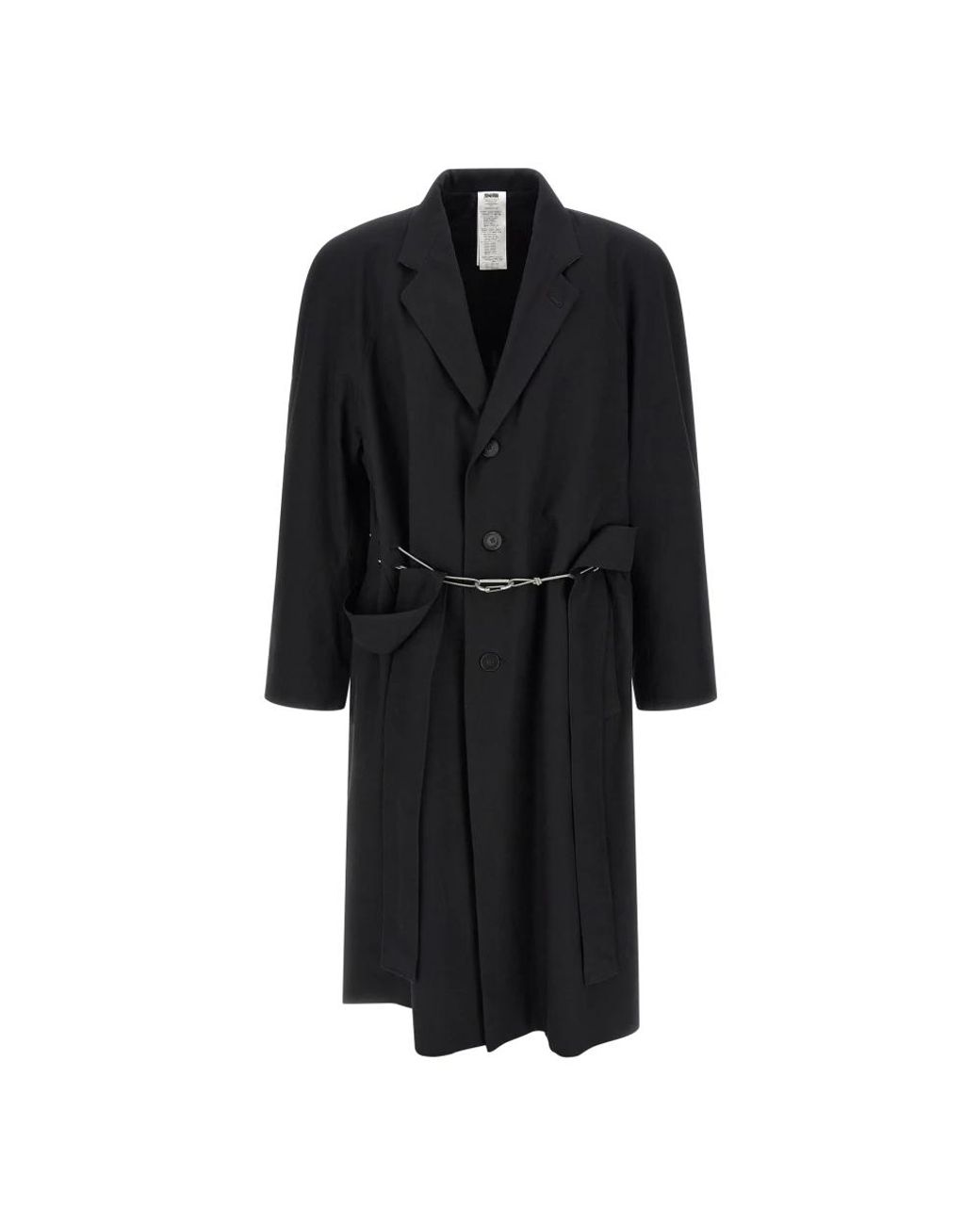 Magliano Black Belted Coats for men