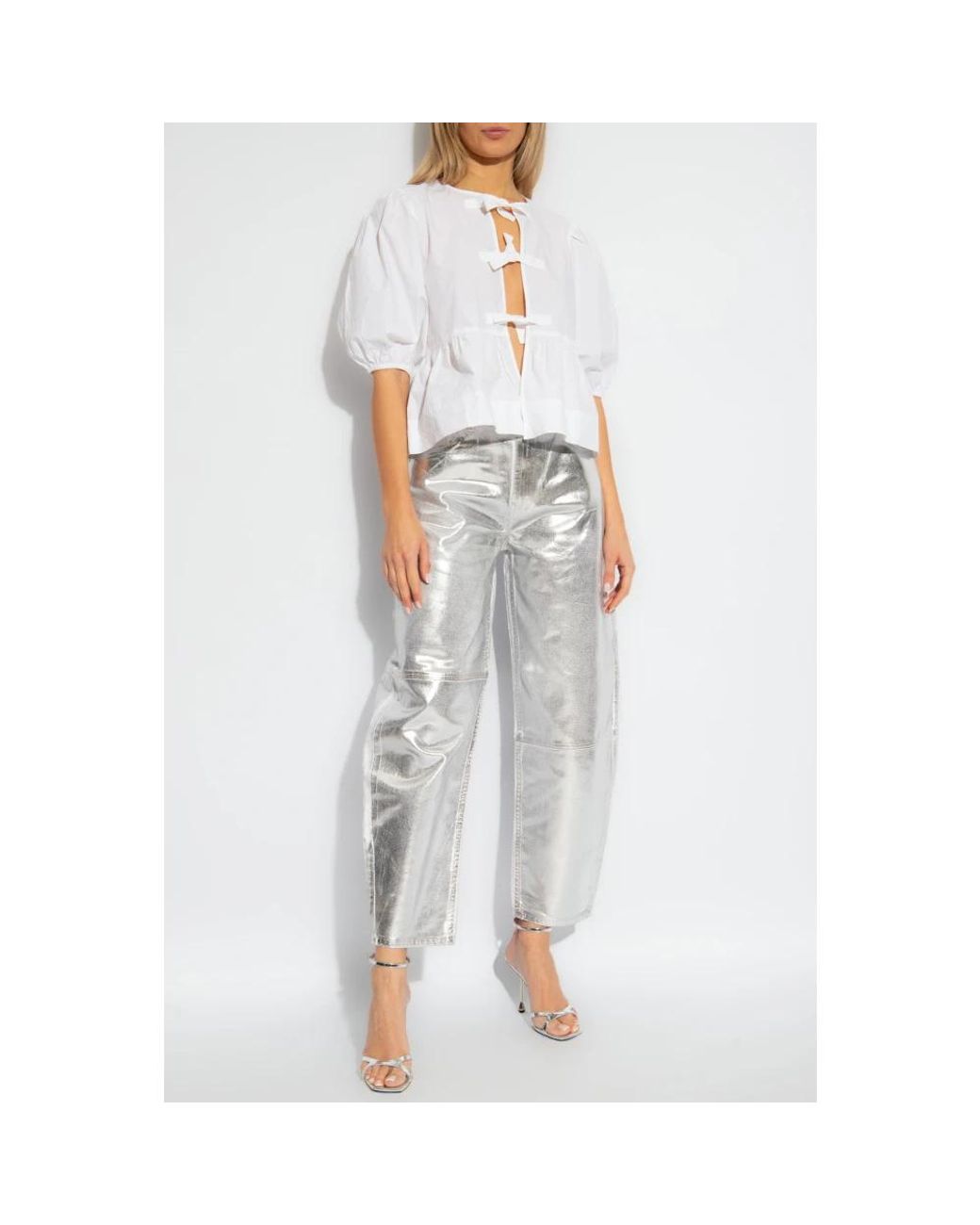Ganni White Blouses