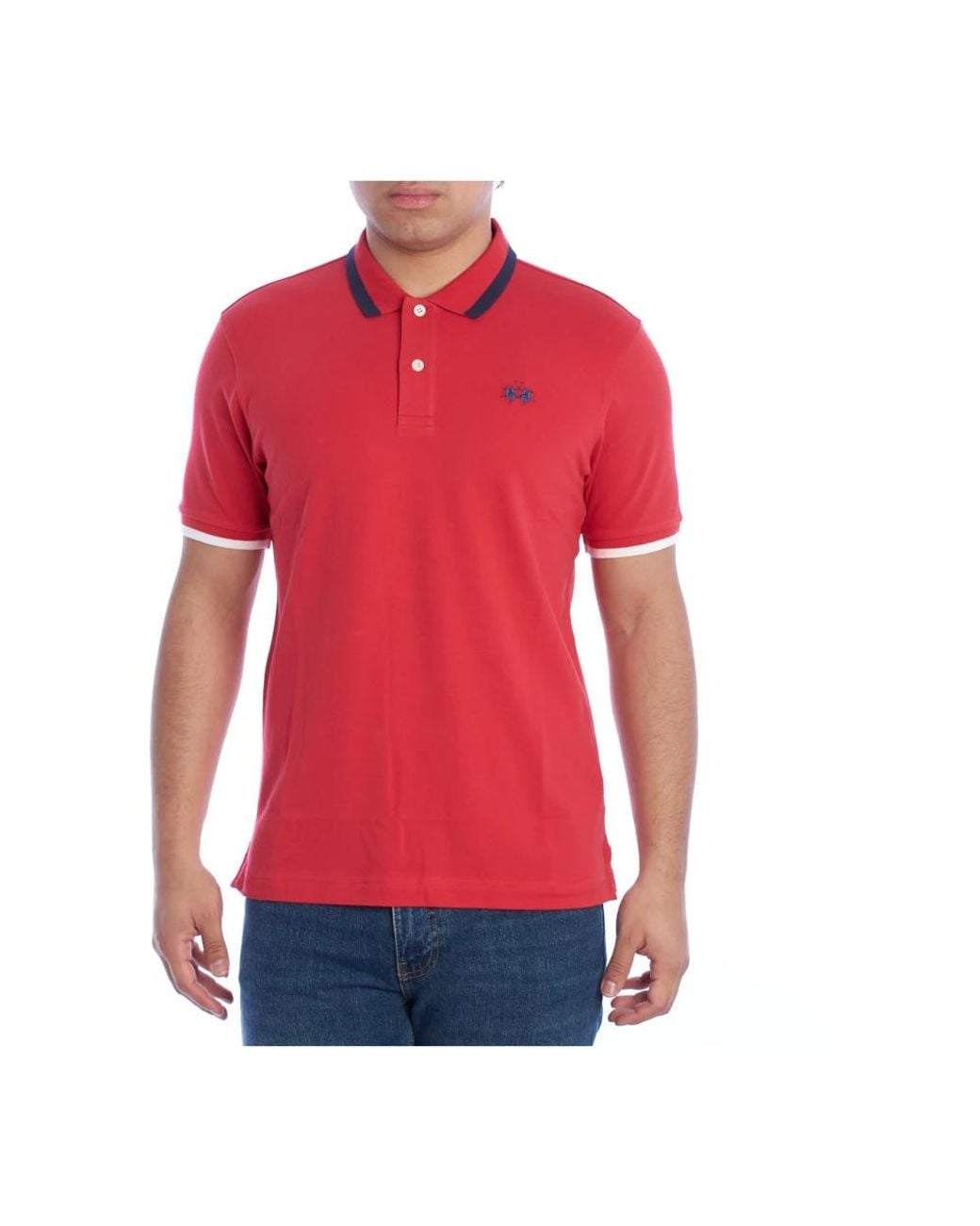 La Martina Red Polo Shirts for men