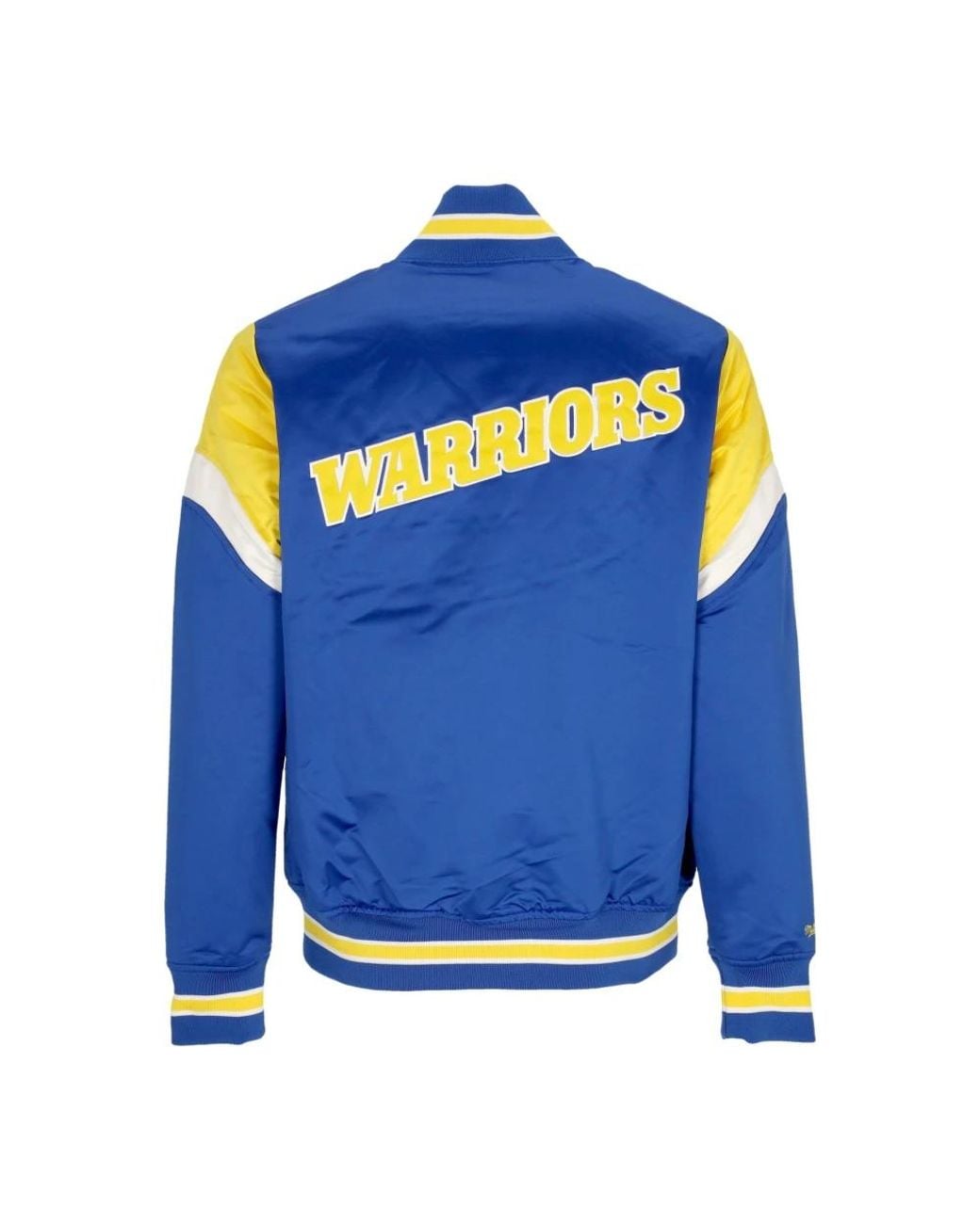 Mitchell & Ness Jassen ,Blauw ,Polyester Nba Bomberjack Golden State Warriors in het Blue voor heren