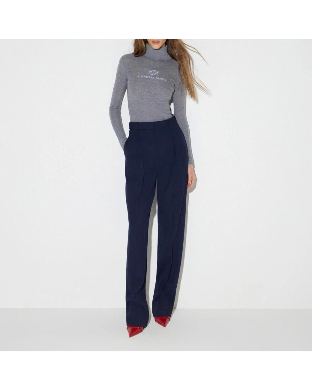 Elisabetta Franchi Blue Turtlenecks
