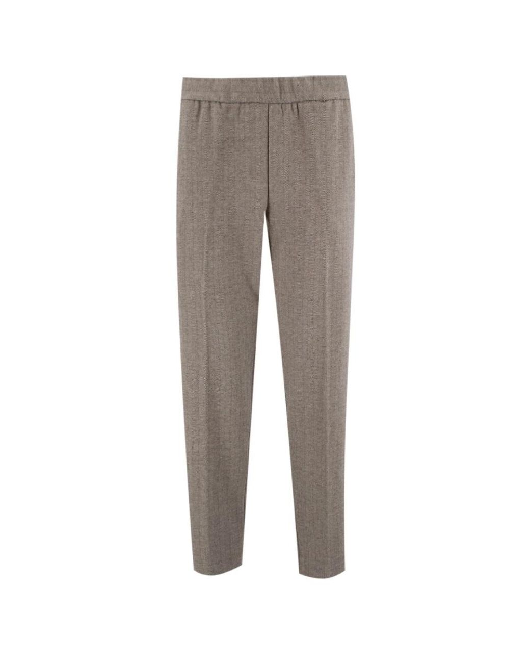 Le Tricot Perugia Gray Straight Trousers