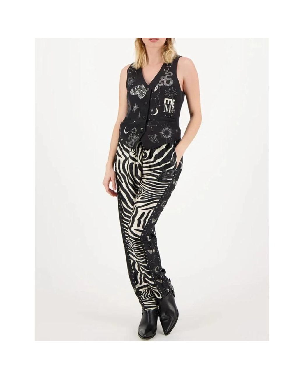 Tapered Trousers ME 369 de color Black