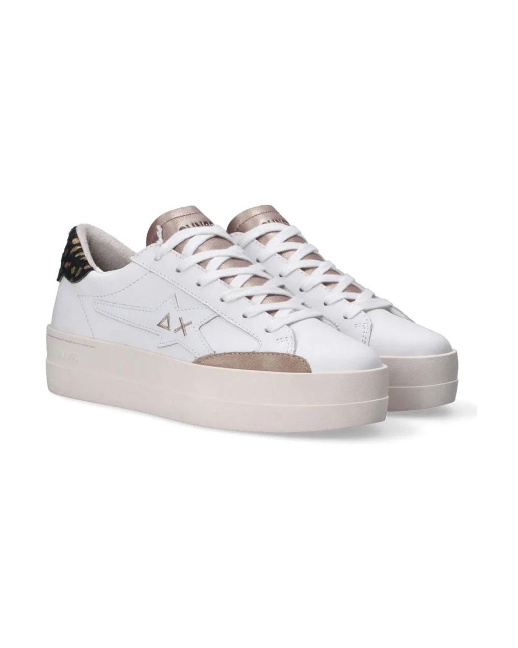 Sun 68 White Sneakers