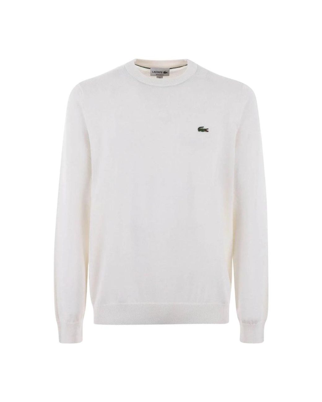 Lacoste Strickpullover Mit Rundhalsausschnitt in White für Herren