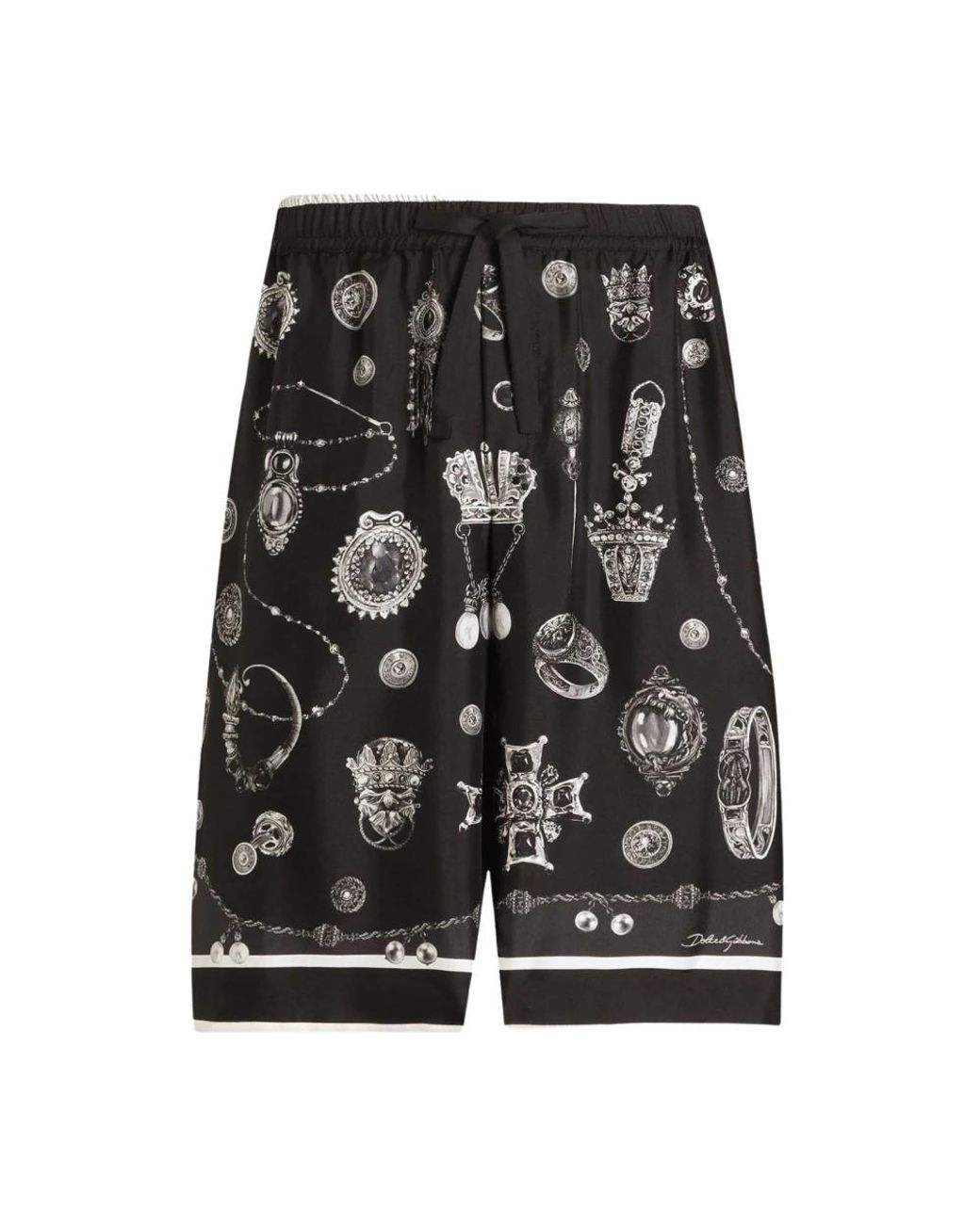 Dolce & Gabbana Black Long Shorts for men