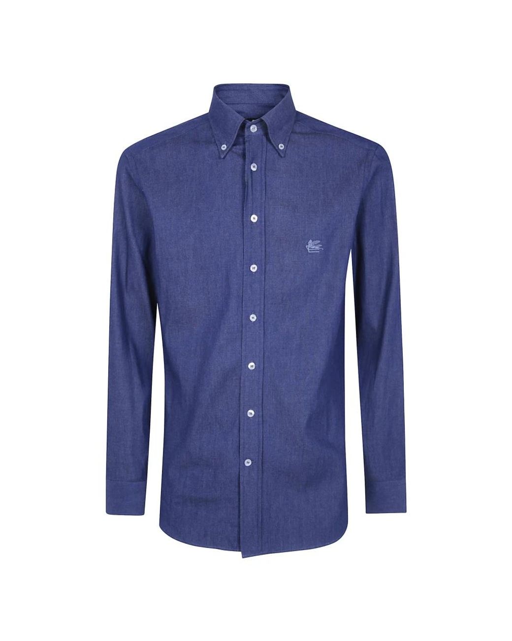 Etro Denimhemd Mit Logo in Blue für Herren