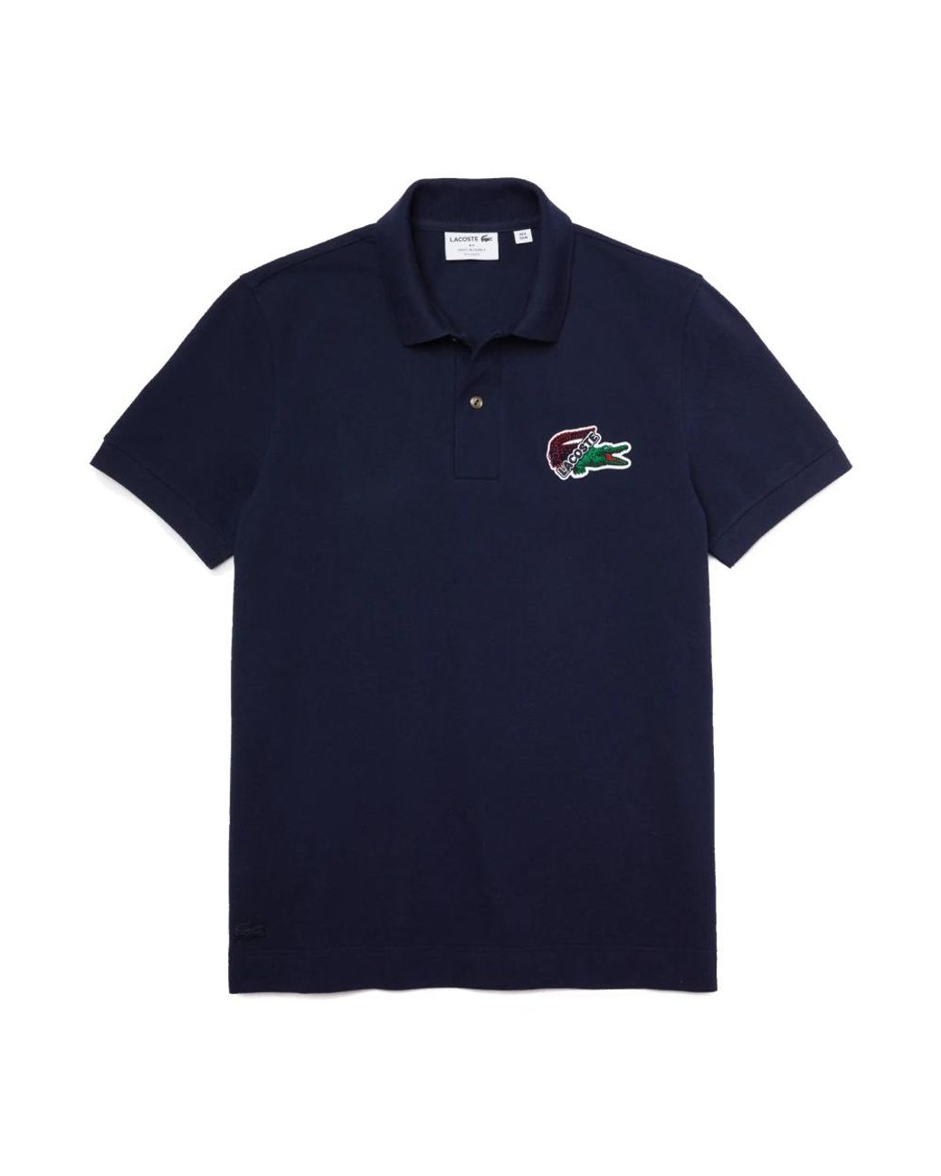 Lacoste Tops ,Blauw ,Katoen Polo Shirt Met Grafische Details Donkerblauw in het Blue