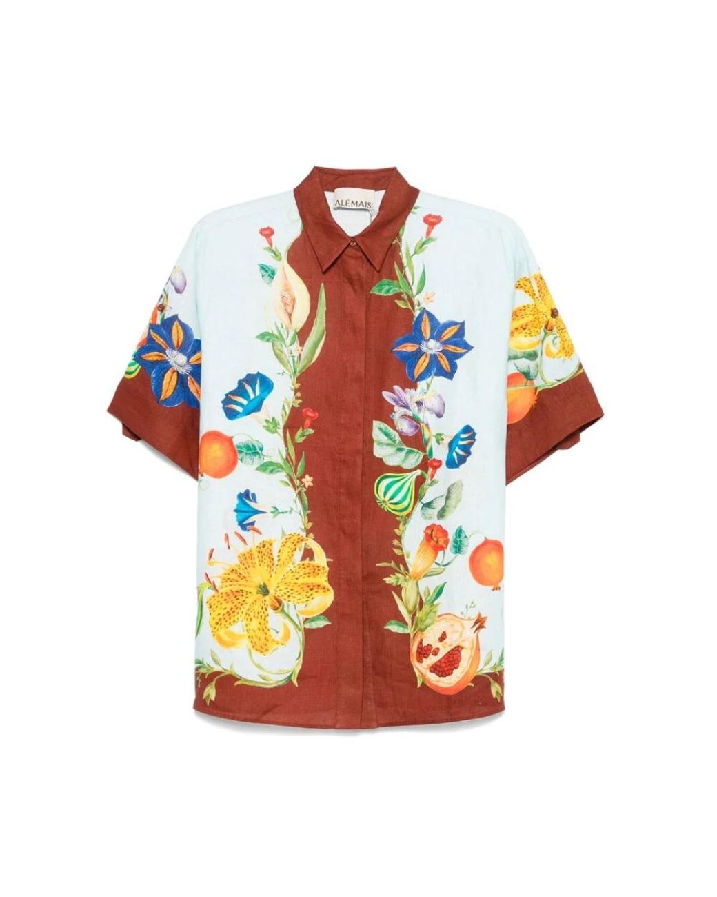 ALÉMAIS Overhemden ,Veelkleurig ,Blauwe Knoopsluiting Bewuste Jurk in het Multicolor