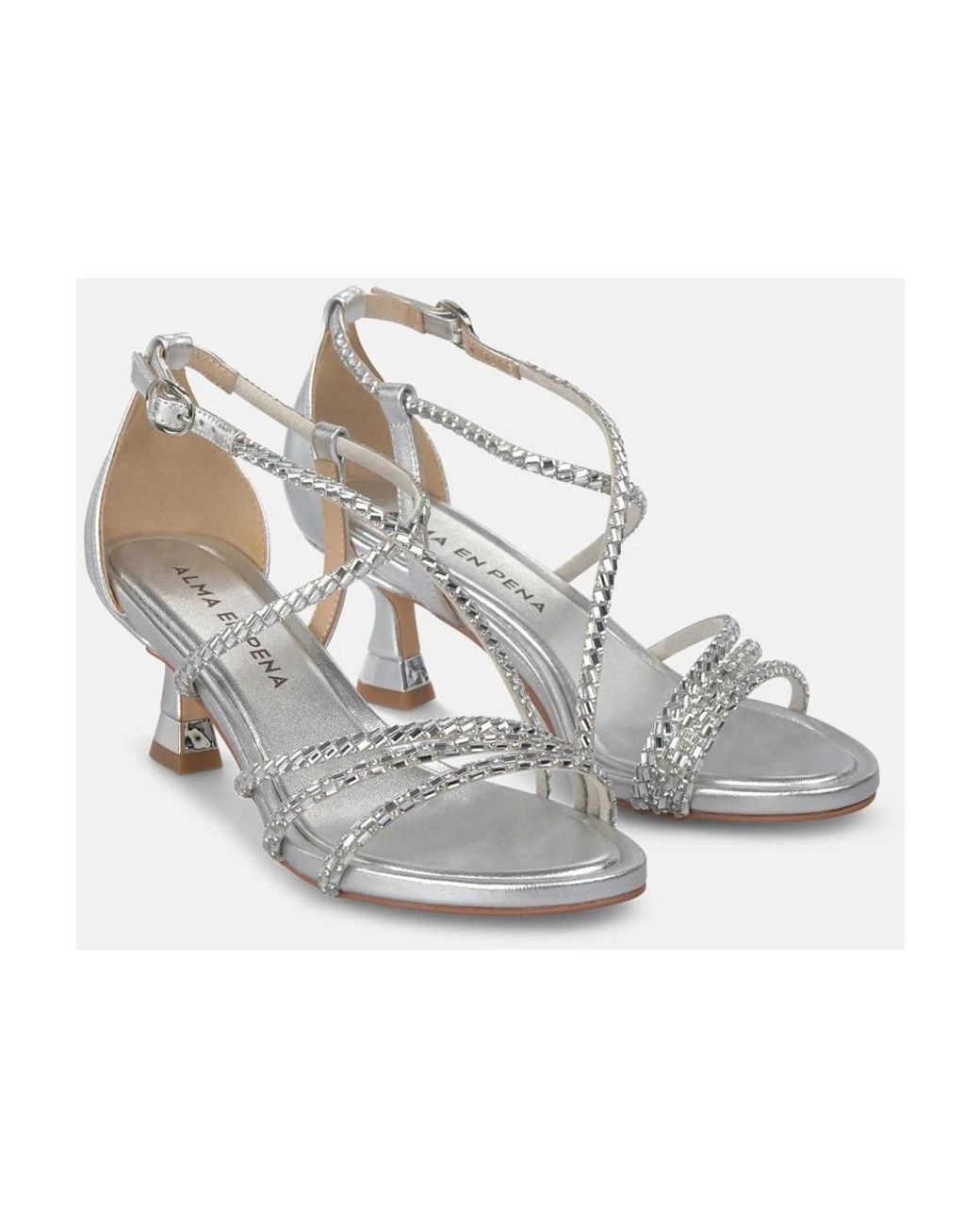 Alma En Pena. Metallic High Heel Sandals