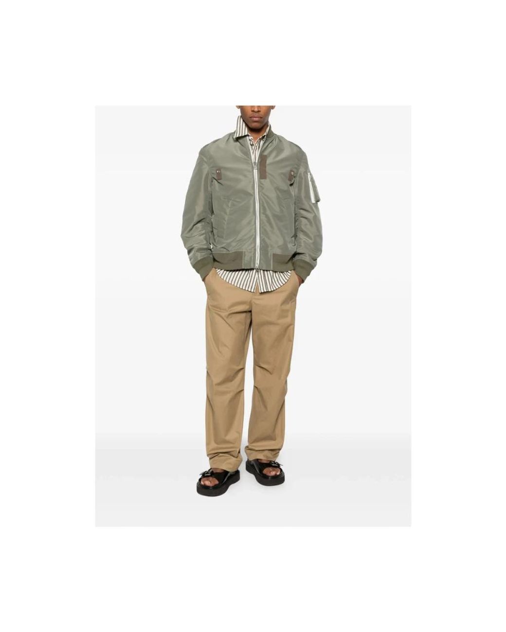 Sacai Green Bomber Jackets for men