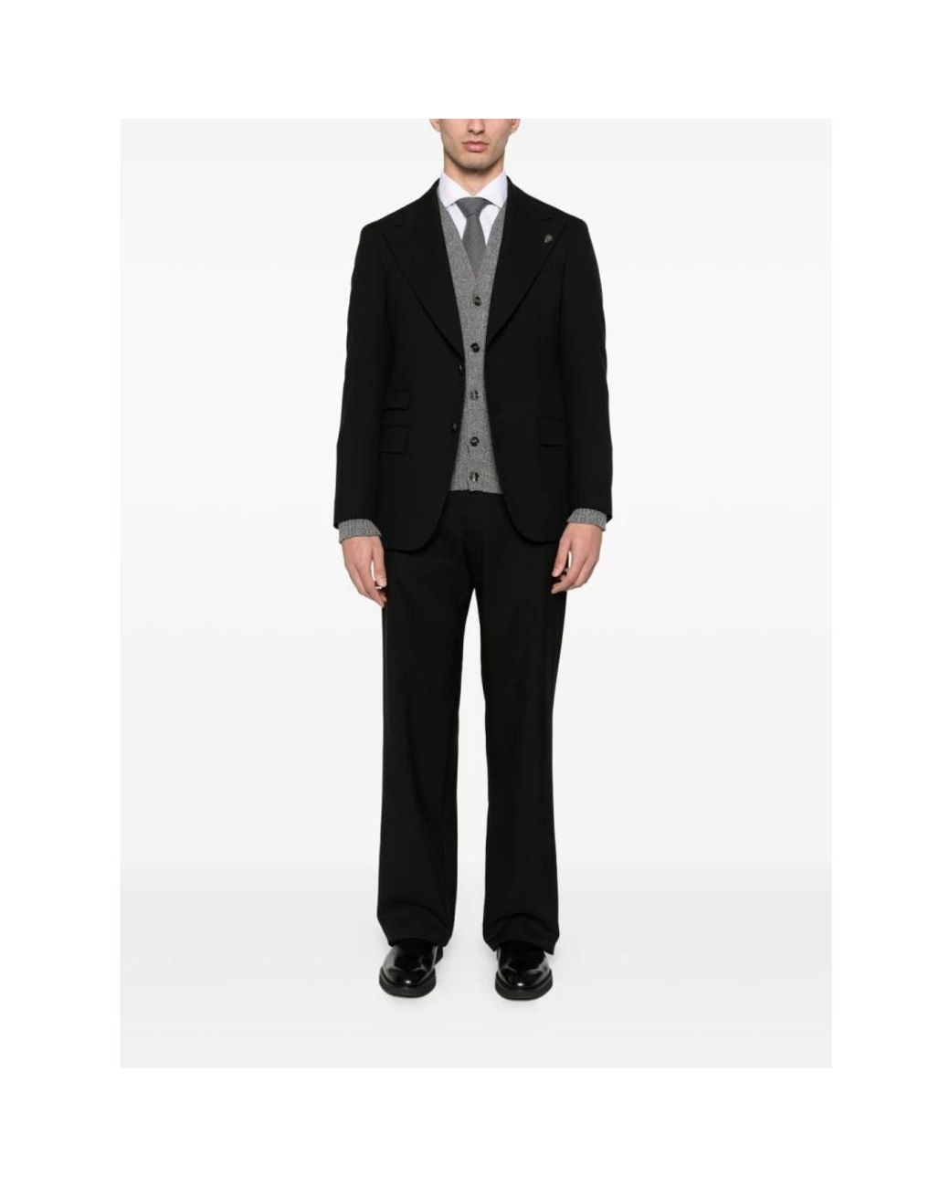 Gabriele Pasini Black Single Breasted Suits for men