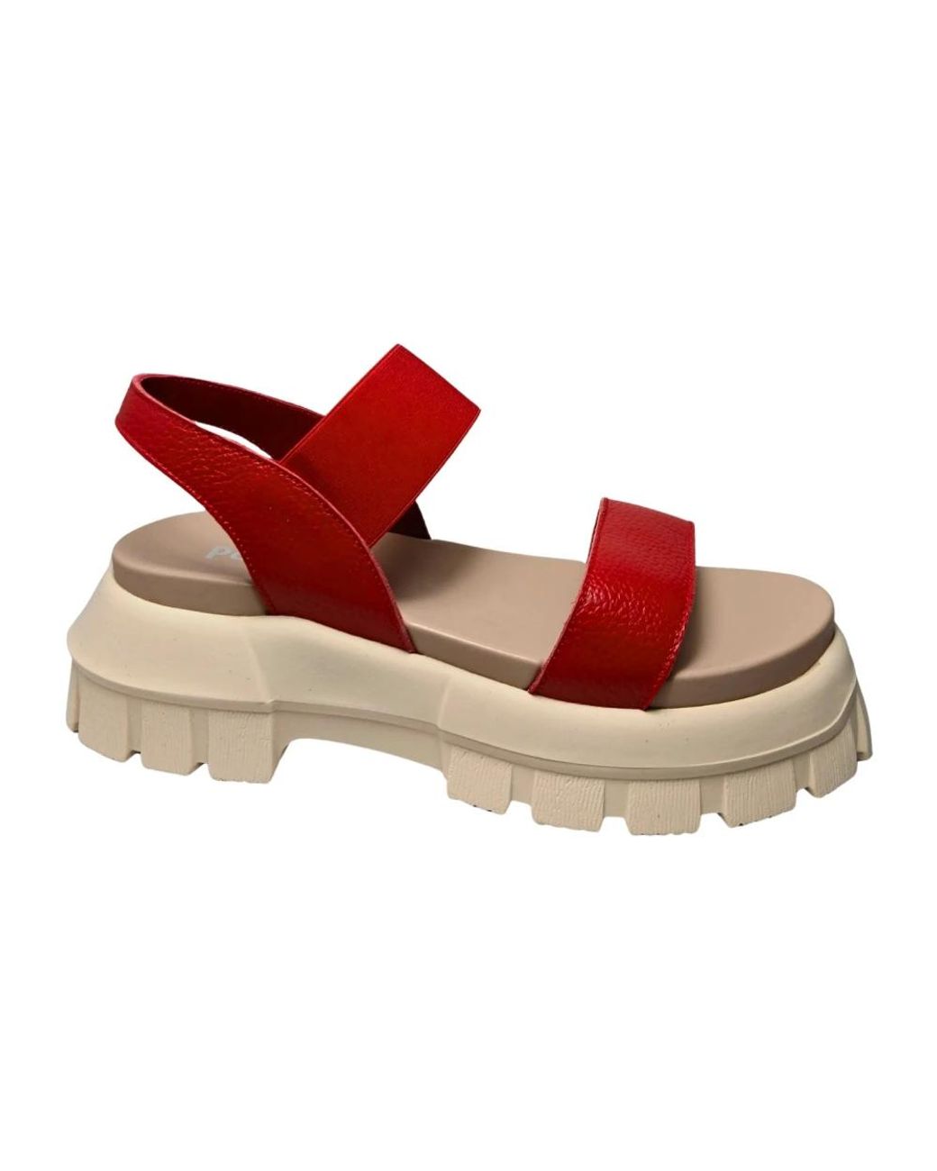 Flat Sandals di Pollini in Red