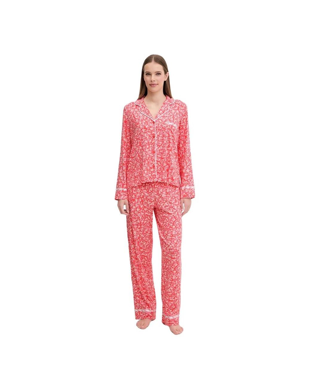 DKNY Bloemenprint Pyjamaset in het Red